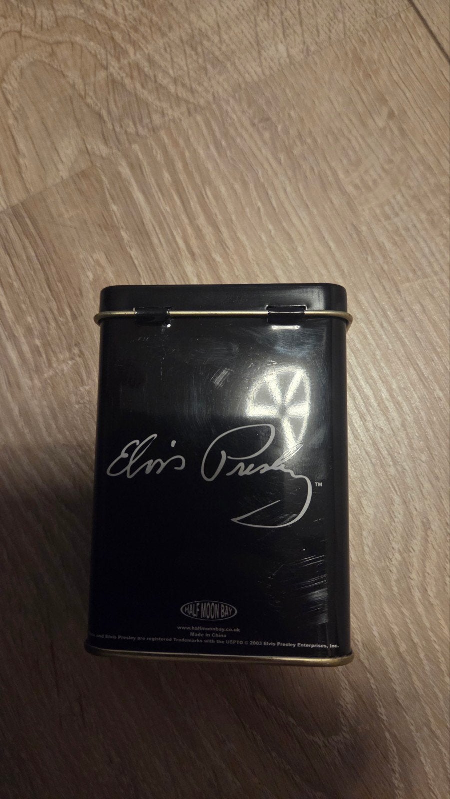 Vintage Elvis Presley Blikken Doosje - Half Moon Bay, Ophalen of Verzenden, Gebruikt, Gebruiksvoorwerp