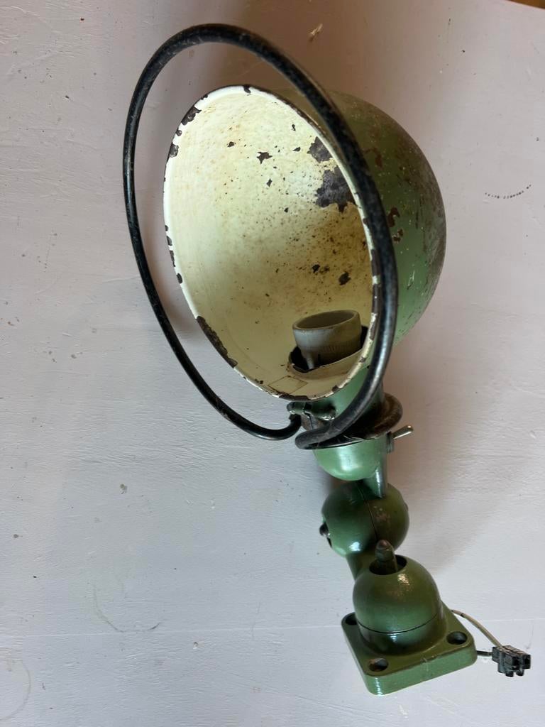 Vintage Jieldé wandlamp met schakelaar - Vespa groen, Ophalen of Verzenden