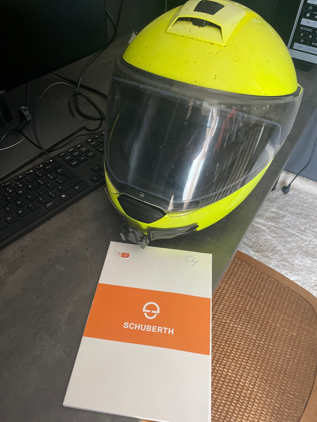 Schuberth C4 Systeemhelm - Geel, Overige merken, M, Systeemhelm, Heren
