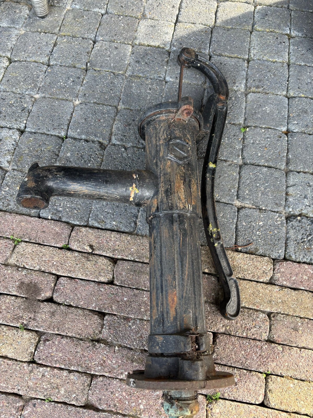gietijzeren waterpomp, Ophalen, Gebruikt