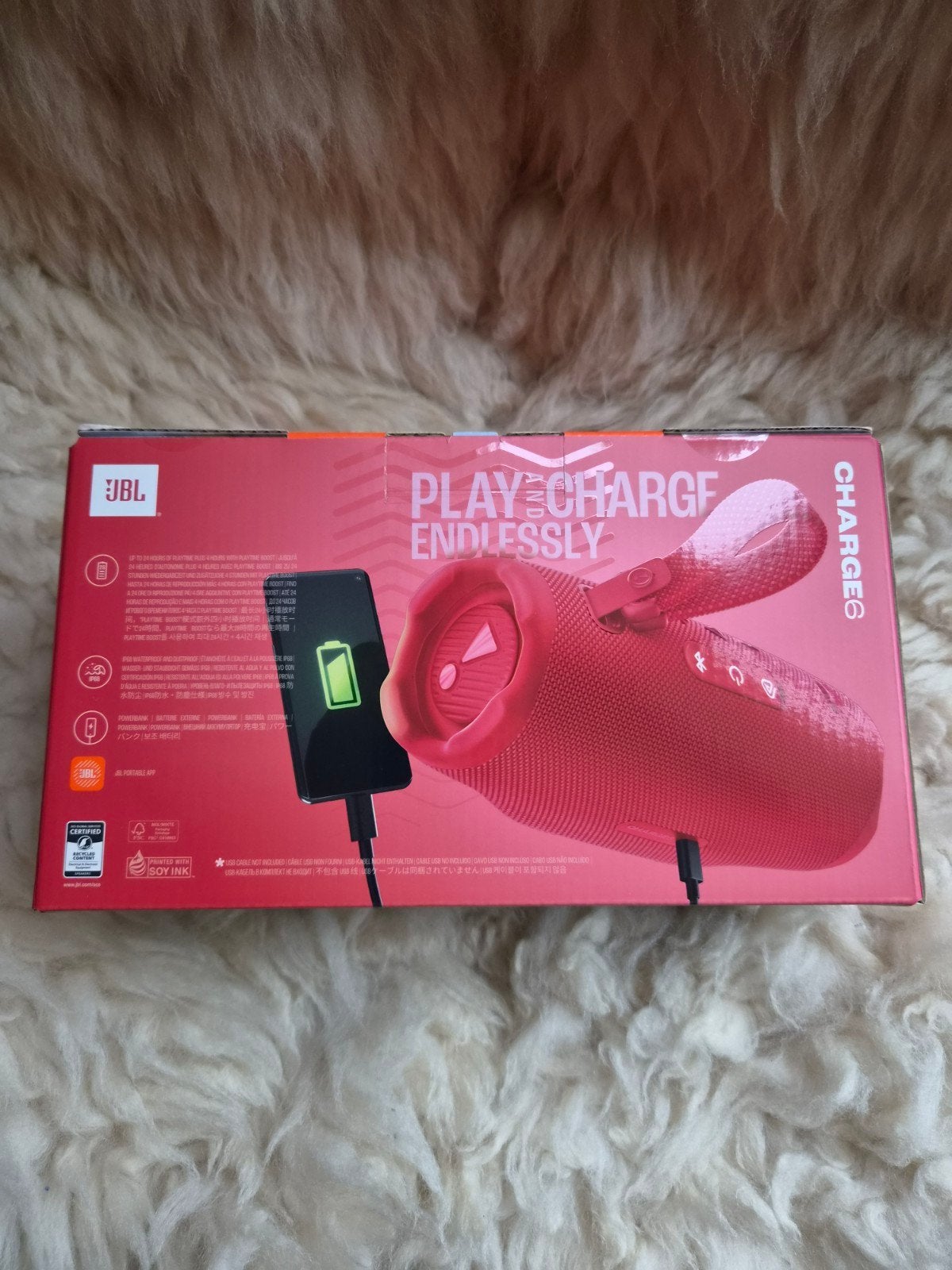 JBL Charge 6 - Nieuw en Ongeopend - Rood, JBL, Nieuw, Draagbare speaker, Minder dan 60 watt