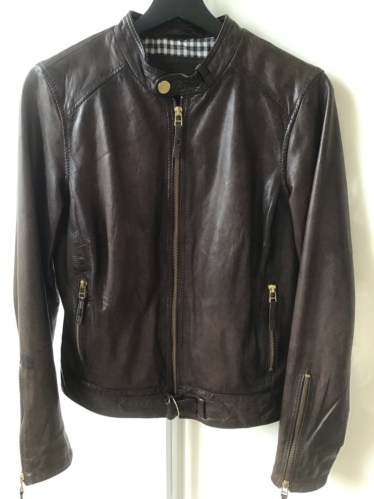 Massimo Dutti Kalfsleren Jack Maat M - Zo goed als nieuw, Ophalen of Verzenden, Zo goed als nieuw, Maat 38/40 (M), Bruin