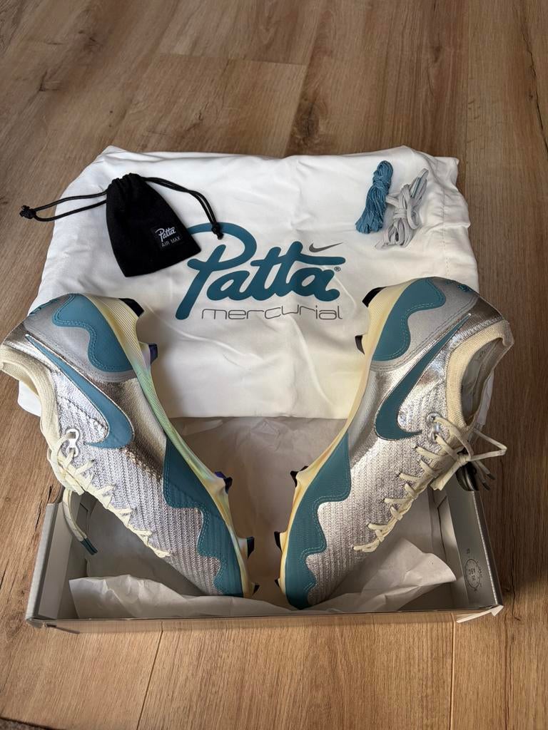 Nike Air Zoom Mercurial Vapor XVI Elite Patta Aqua zilver, Kleding | Heren, Schoenen, Nieuw, Ophalen of Verzenden, Wit, Sportschoenen