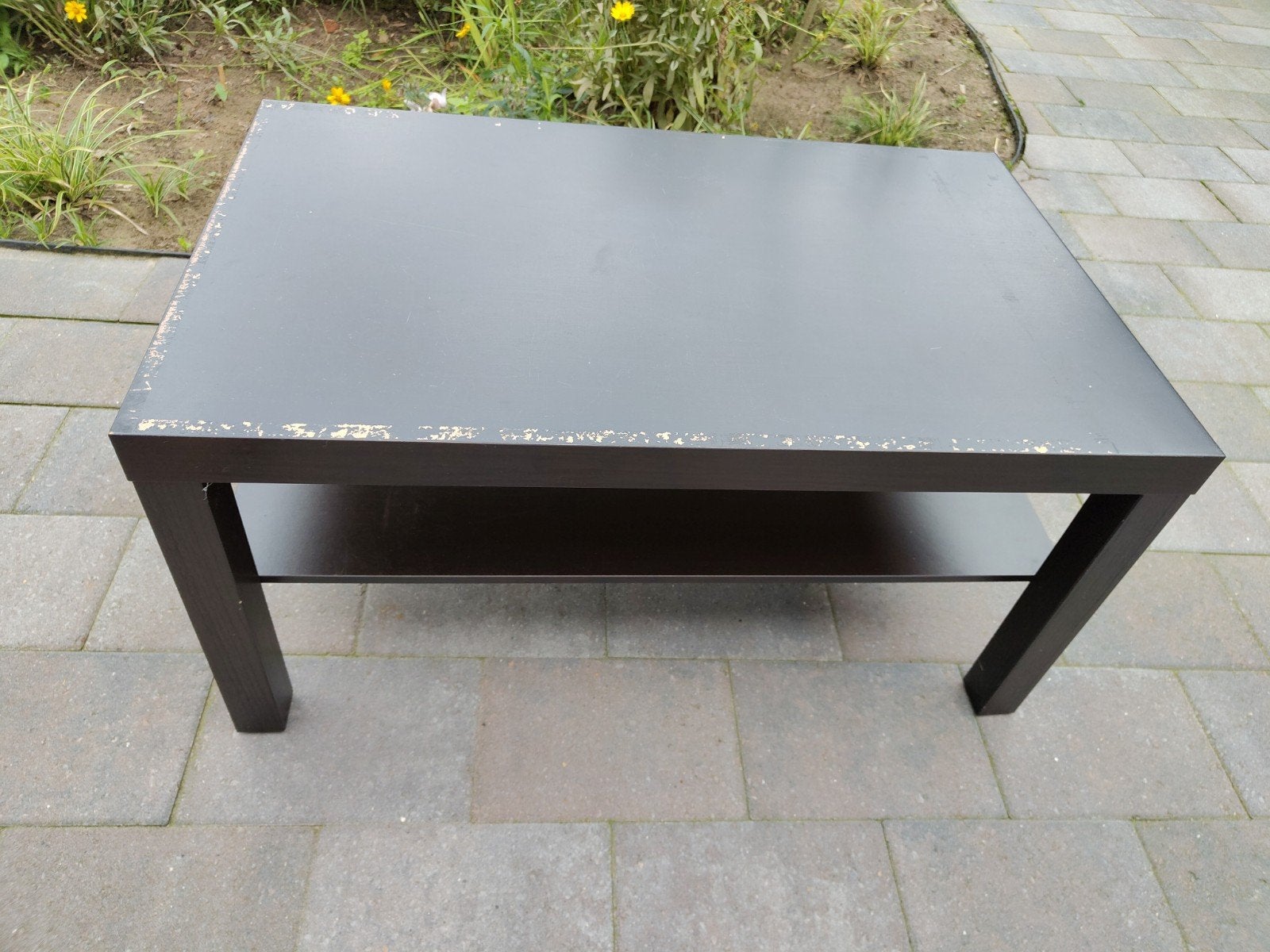 Gebruikte Ikea Lack salontafel - Donkerbruin, Huis en Inrichting, Tafels | Salontafels, Ophalen, Gebruikt, 50 tot 100 cm, 50 tot 100 cm