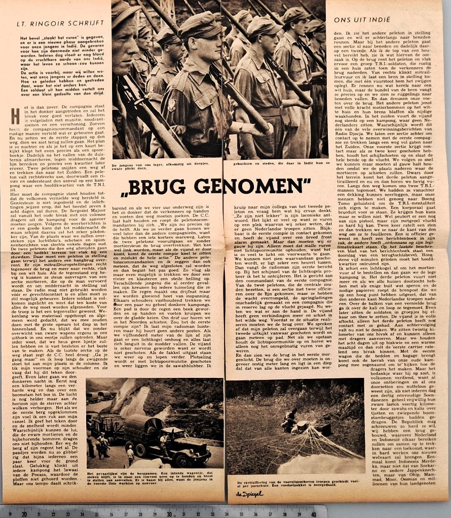 Leger Indië 1947; LT. Ringoir schrijft ons uit Indië, Verzamelen, Foto's en Prenten, Verzenden, 1940 tot 1960, Gebruikt, Overige onderwerpen