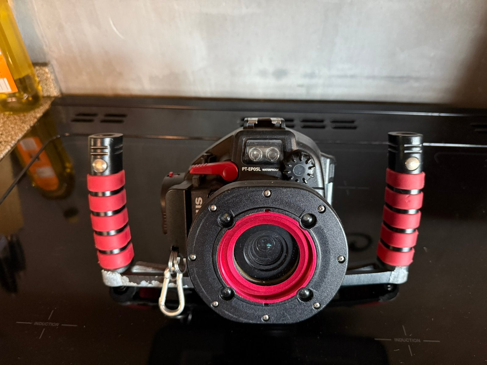 Olympus onderwater camera met toebehoren, Ophalen of Verzenden, Gebruikt, Olympus