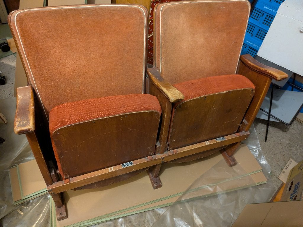 Vintage bioscoopstoelen / theaterstoelen – ca. 1950, Ophalen