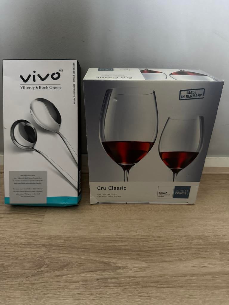 Villeroy & Boch Vivo Serveerset & Schott Zwiesel Wijnglazen, Ophalen, Zo goed als nieuw, Overige typen