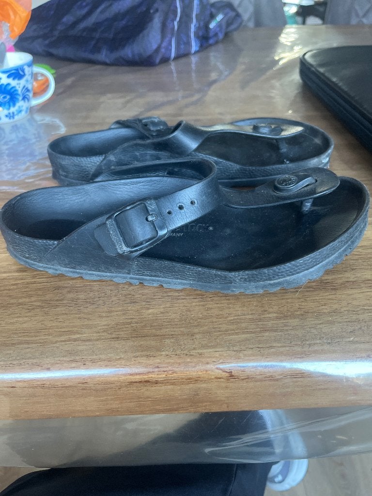 Birkenstock, Ophalen, Zwart, Sandalen of Muiltjes, Gedragen
