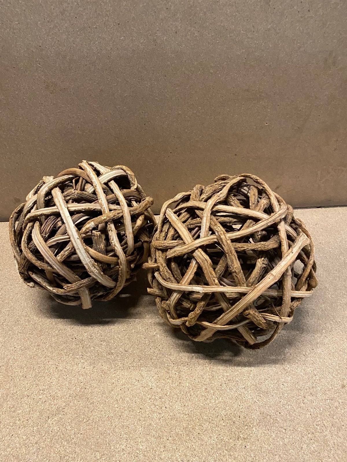 Houten Sier bollen groot en een zak met kleine Sier bollen, Gebruikt, Meerkleurig, Ophalen of Verzenden, Vintage