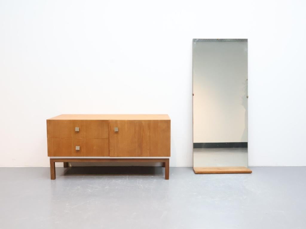 Vintage dressoir | Met spiegel | Teak, Ophalen, Gebruikt, ., Glas