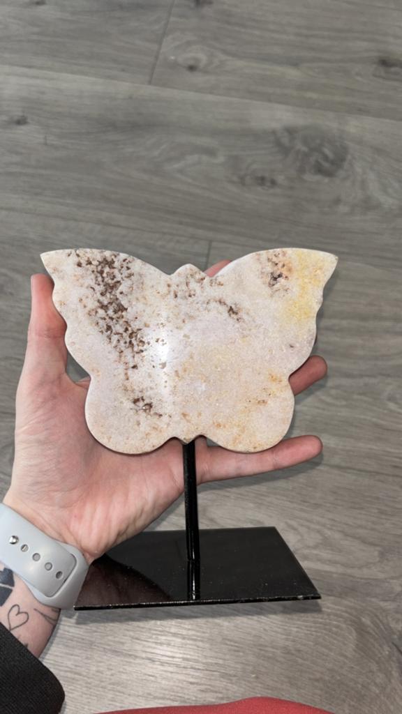 Roze amethist vlinder, Ophalen of Verzenden, Mineraal