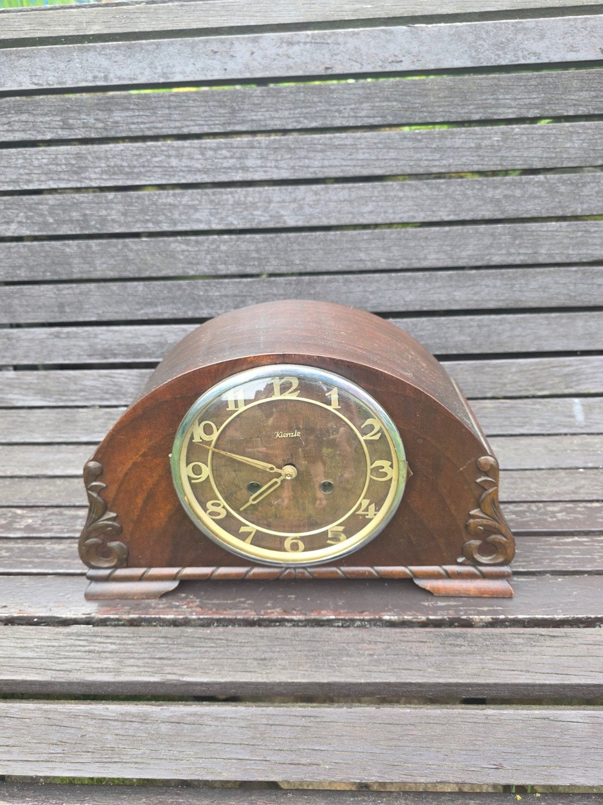 Vintage Kienzle Schouwklok - Hout - Werkt, Ophalen