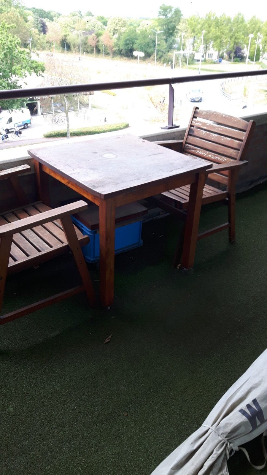 Tekoop  houte tuinset, Tuin en Terras, Tuinsets en Loungesets, Ophalen