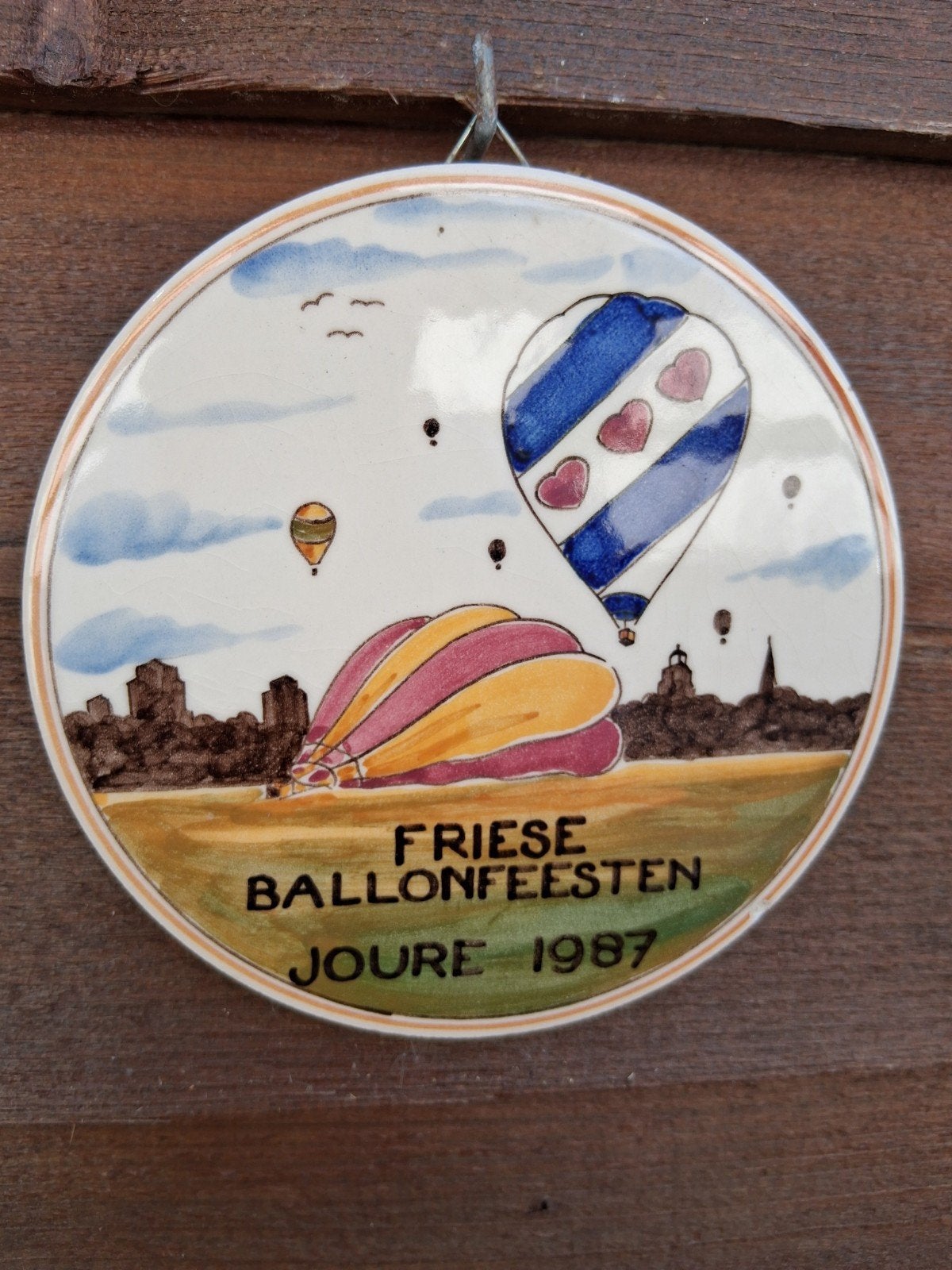 Rond tegel Friese ballonfeesten 1987, Ophalen of Verzenden