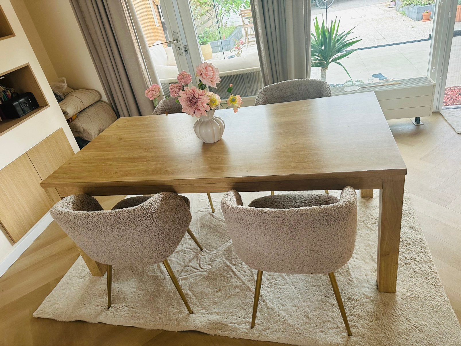 Gebruikte eettafel, Huis en Inrichting, Tafels | Eettafels, Ophalen, 50 tot 100 cm, Zo goed als nieuw, 150 tot 200 cm