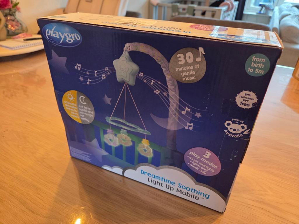 Playgro Dreamtime Soothing Light Up Mobile | Nieuw in doos, Kinderen en Baby's, Speelgoed | Babyspeelgoed, Ophalen of Verzenden