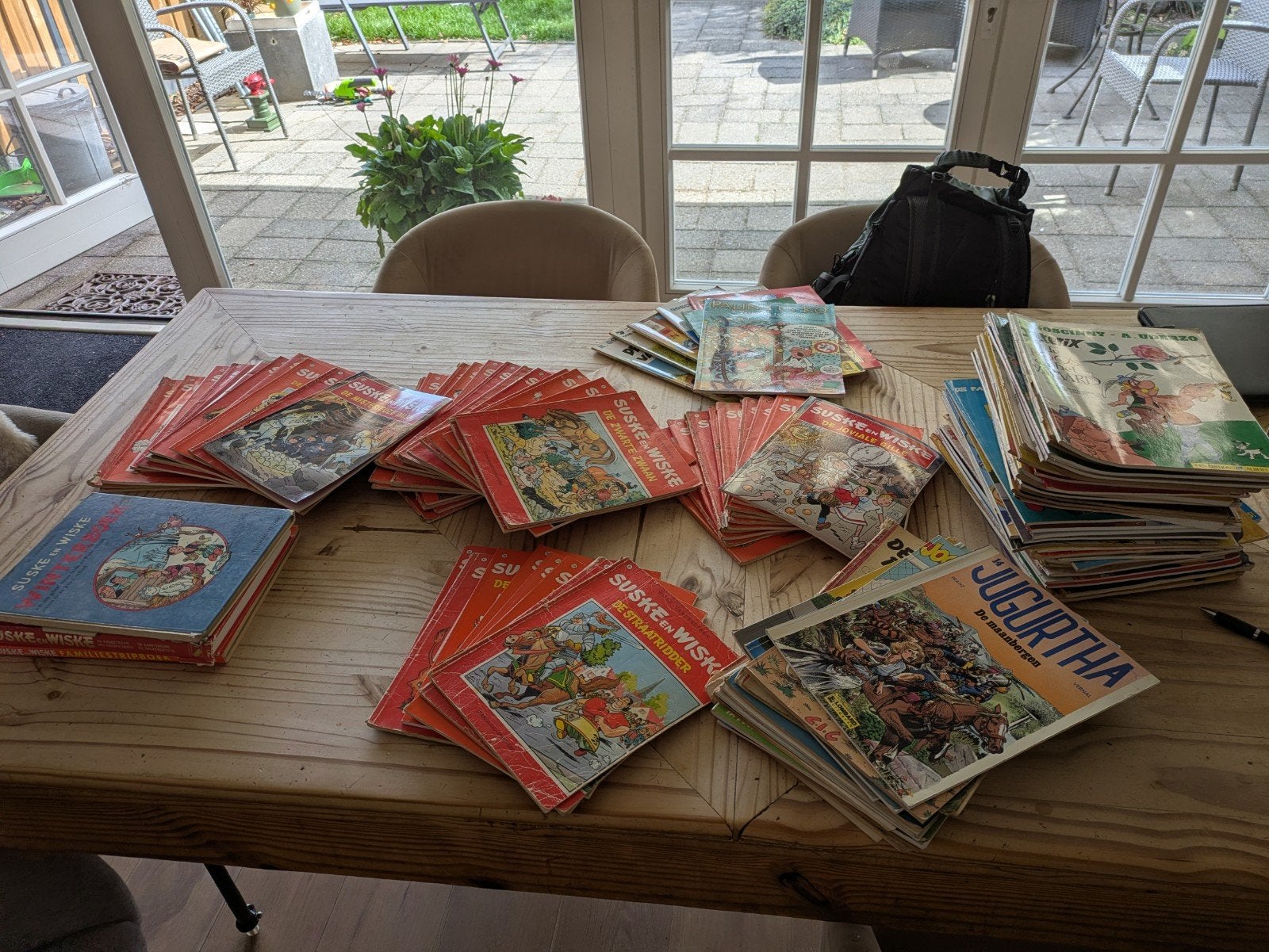 Grote collectie stripboeken, Ophalen