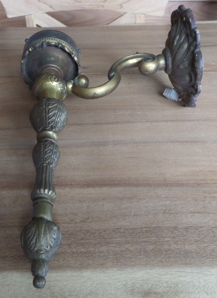 antiek koperen muurlamp 220 volt KOOPJE, Ophalen of Verzenden