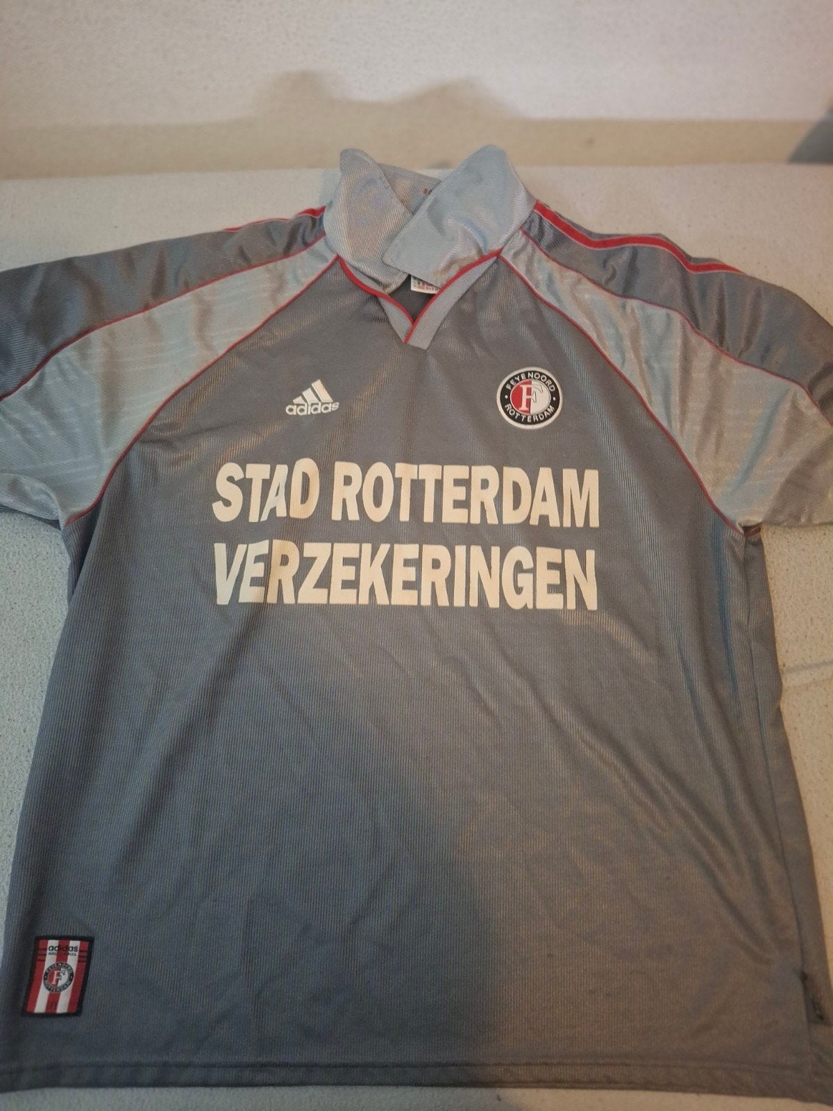 Feyenoord uitshirt 1999/2000 - Adidas, Ophalen of Verzenden, Gedragen, Grijs, Adidas