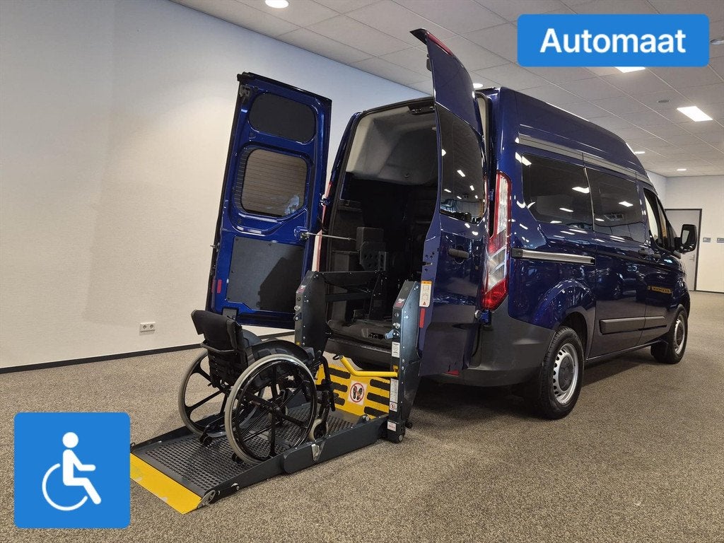 Ford Transit Custom L1H2 Rolstoelbus Automaat, Auto's, Automaat, 12 maanden, Stof, 4 cilinders