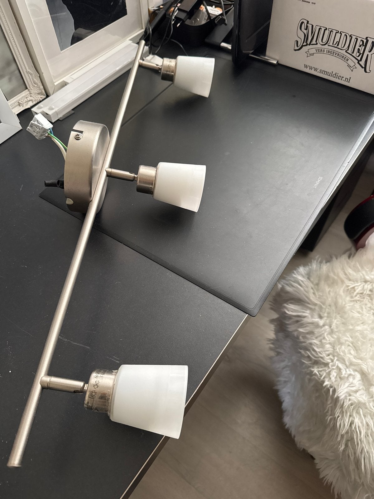 Plafondlamp - Perfecte staat, werkt goed, Zilver, GU10, Ophalen of Verzenden, Zo goed als nieuw