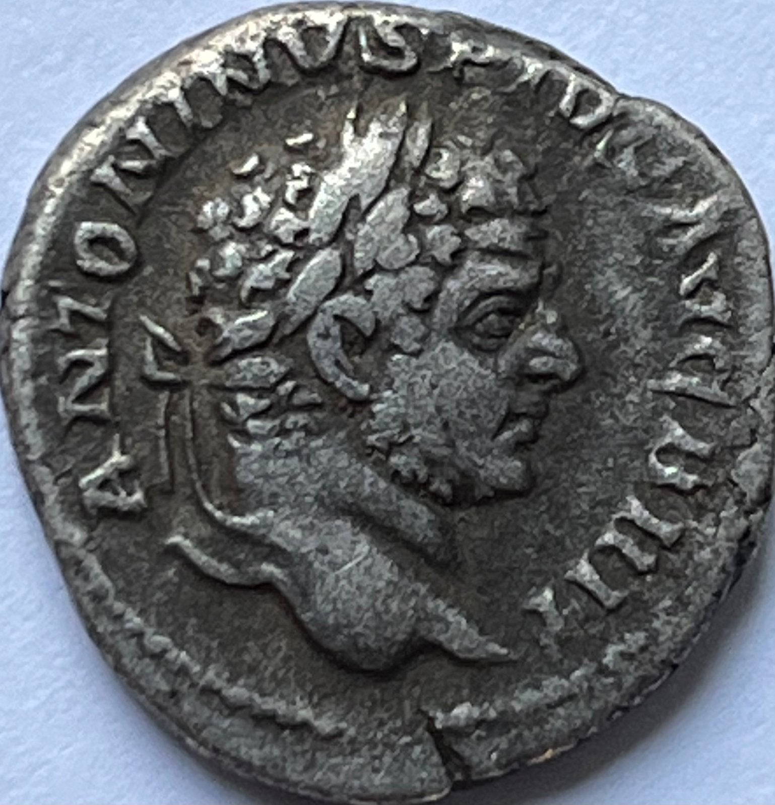 Romeinse Rijk zilveren denarius Caracalla, Ophalen of Verzenden, Overige landen, Losse munt, Zilver