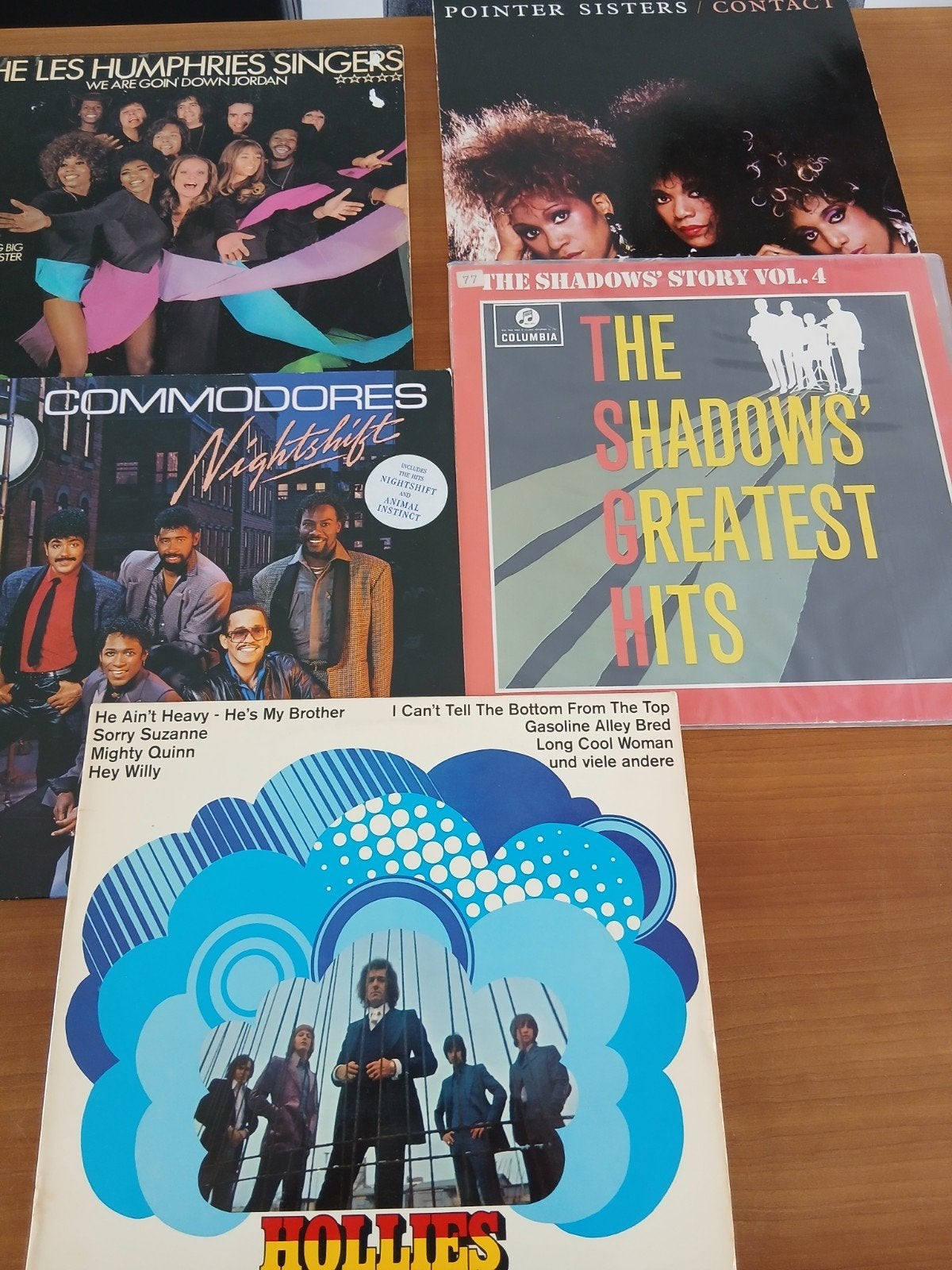5 elpees Hollies, Shadows, Commendors, Cd's en Dvd's, Ophalen, Gebruikt, 12 inch, Pop