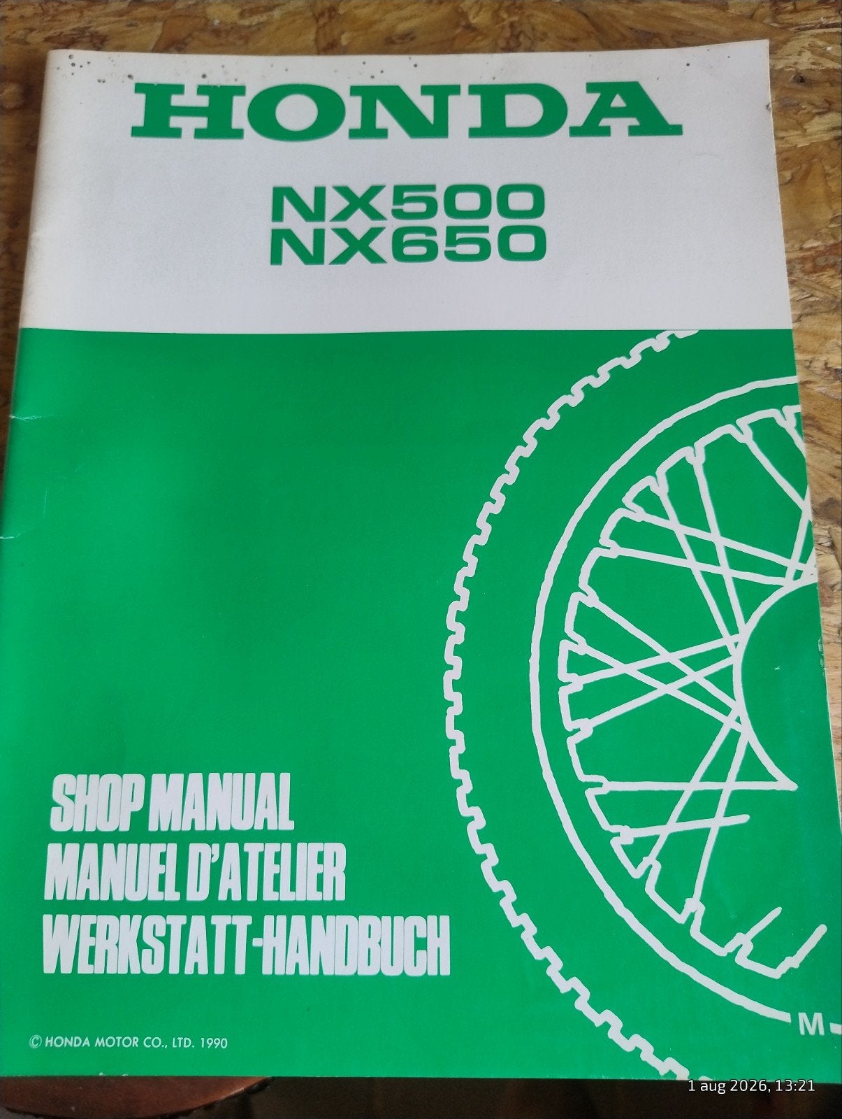 Honda NX500 NX650 1990 addendum Werkplaatshandboekje / Shop, Motoren, Verzenden, Honda