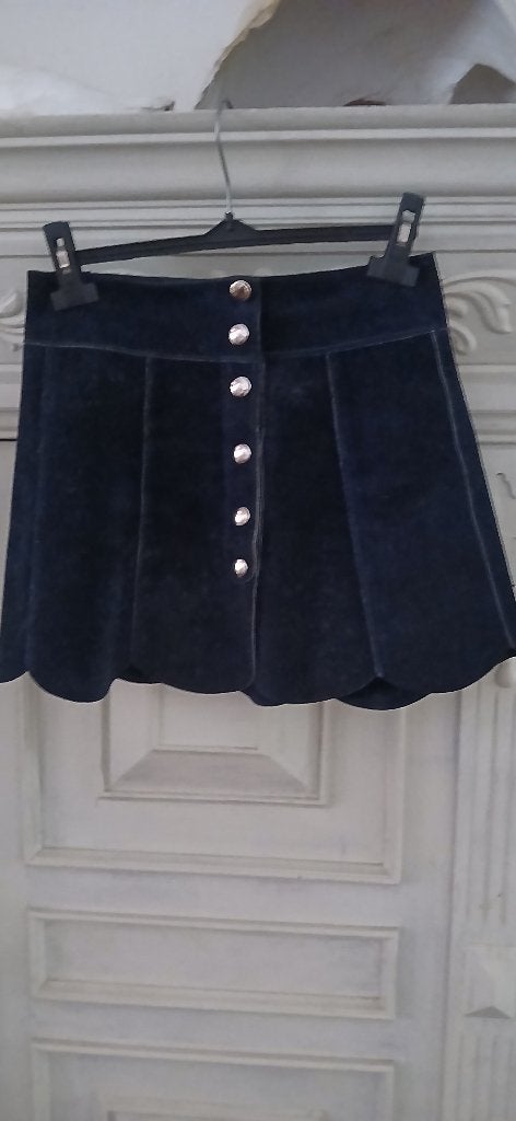 Vintage rok, Blauw, Ophalen of Verzenden, Maat 34 (XS) of kleiner, Gedragen