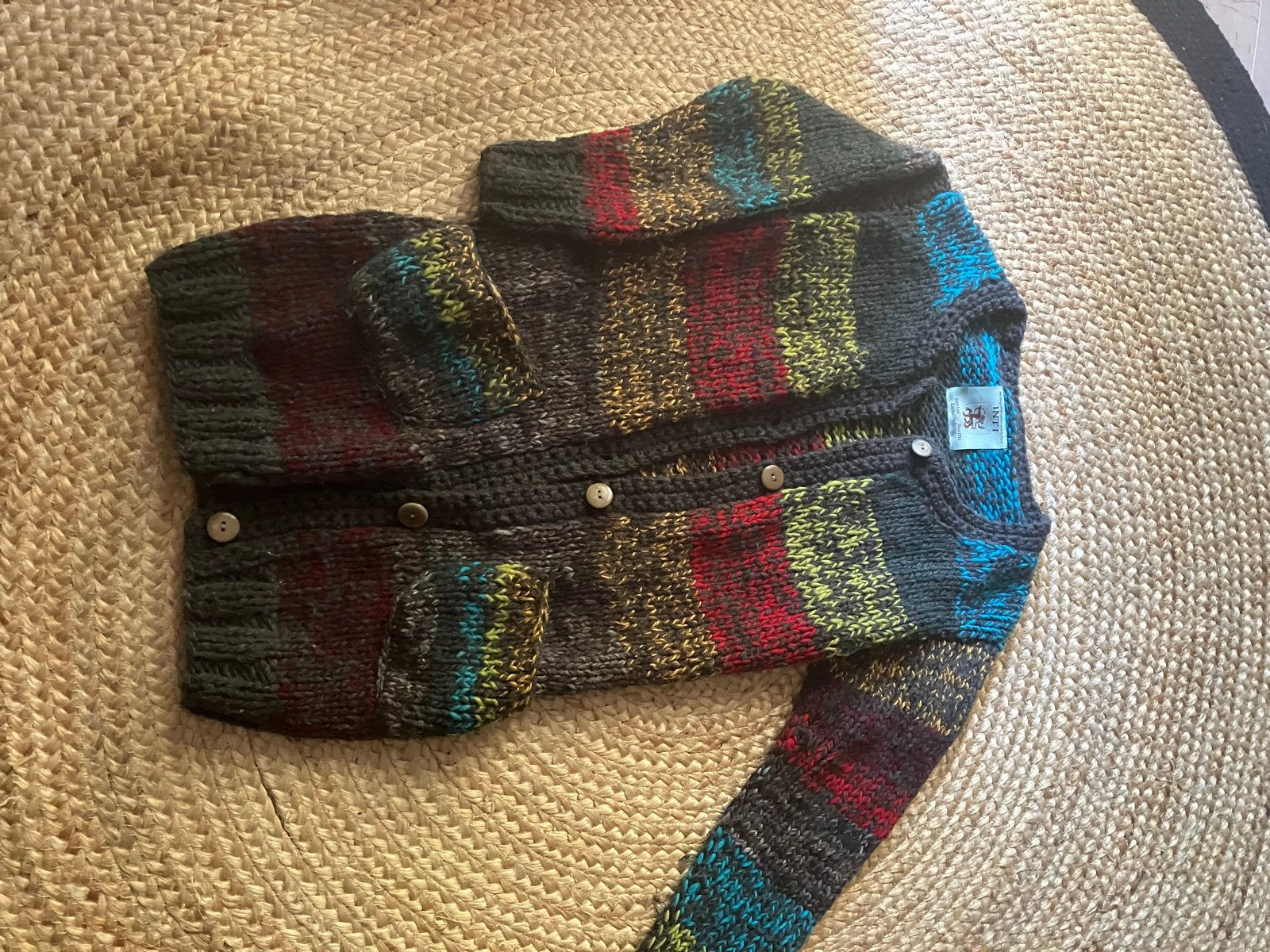 INTI wollen vest maat S, kleurrijk en in nette staat, Kleding | Dames, Ophalen of Verzenden, Gedragen, Maat 36 (S), Meerkleurig