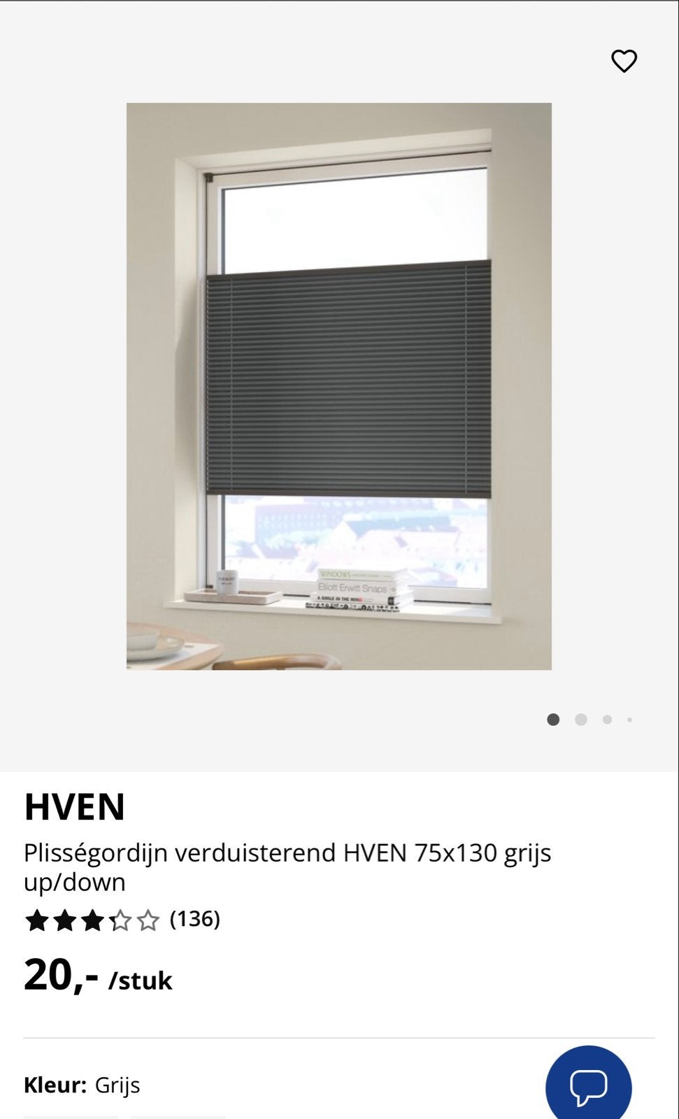 2x Jysk Plisségordijn Verduisterend - Nieuw in verpakking, Ophalen, Overige merken, Verduisterend, Nieuw