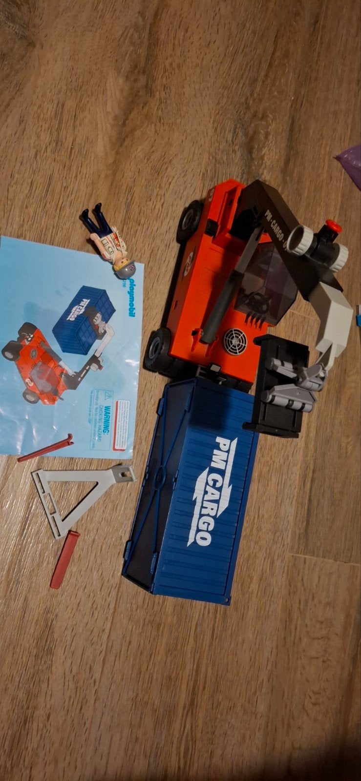 Playmobil 5256 PM Cargo Vrachtwagen met Container, Gebruikt, Complete set, Voertuig, Ophalen of Verzenden