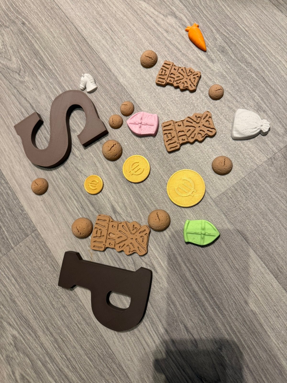 Sinterklaas decoratie chocolade letters strooigoed munten, Info@threedprints.nl, Info@threedprints.nl, Nieuw, Ophalen of Verzenden