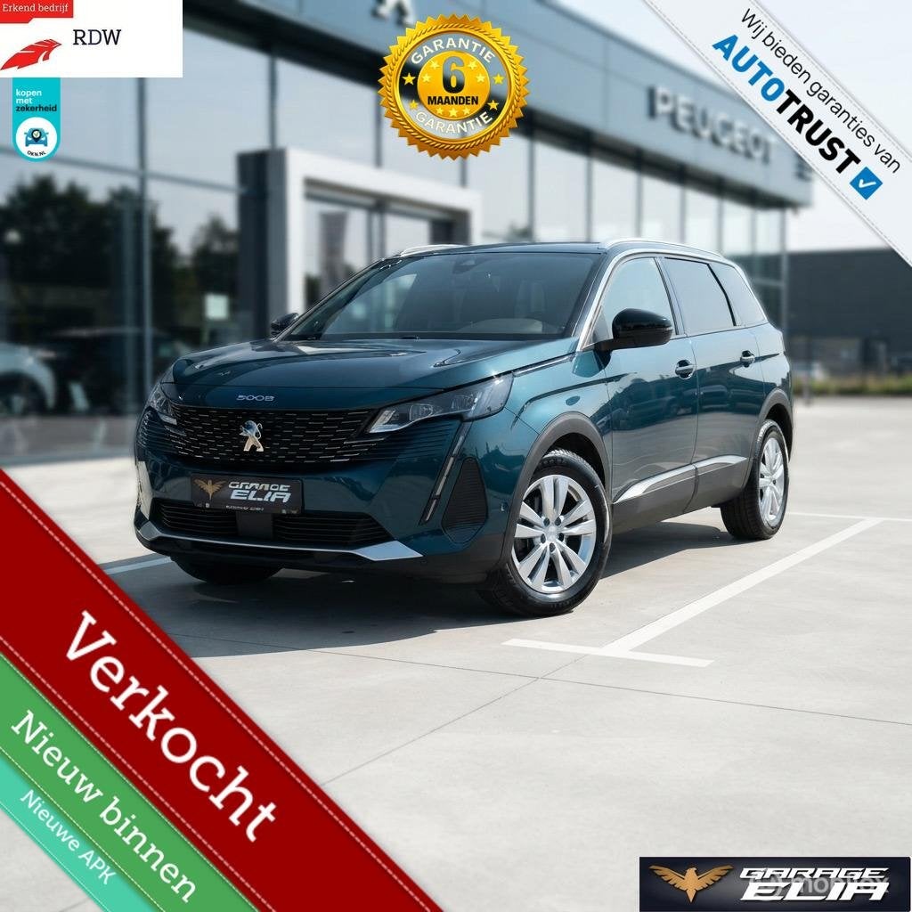 Peugeot 5008 7PL Aut|LED|Navi|PDC|Nieuwe Distributieriem Set, Auto's, Gebruikt, Euro 6, 1199 cc, Blauw
