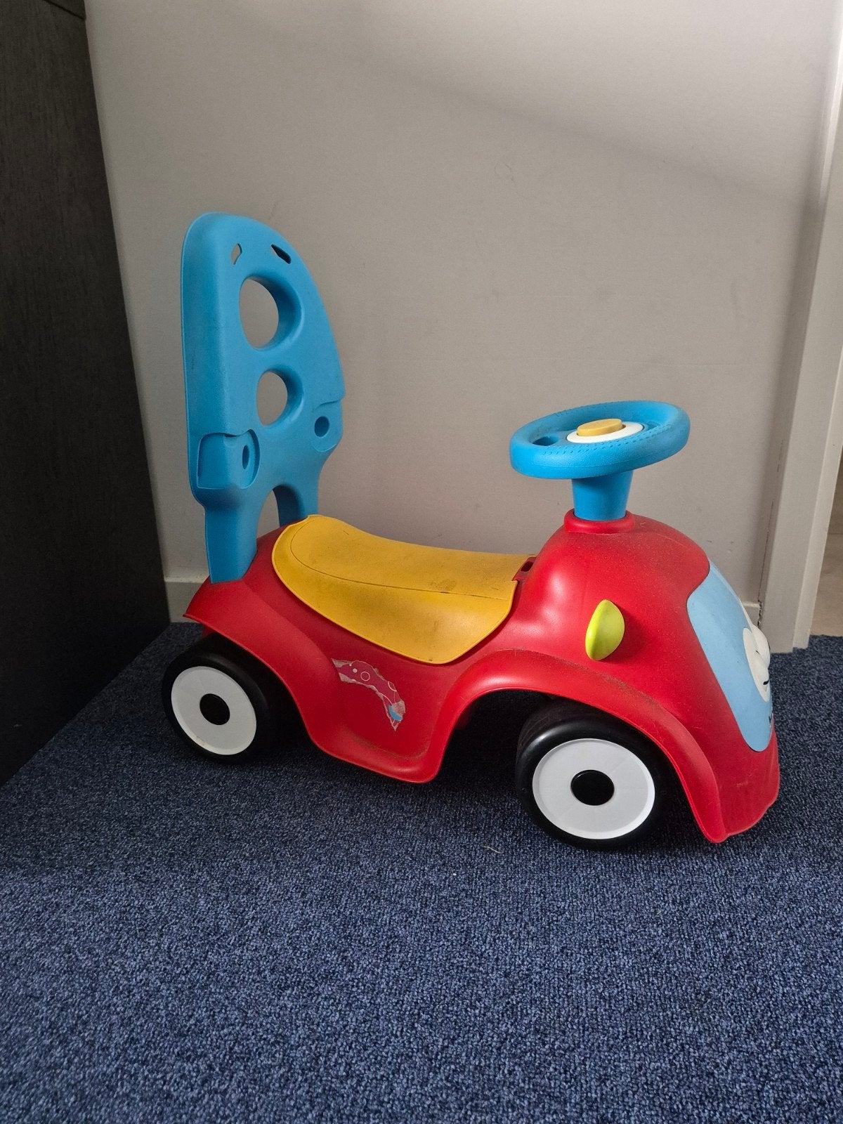 Smoby loopauto met duwstang, Ophalen, Gebruikt, Loopvoertuig