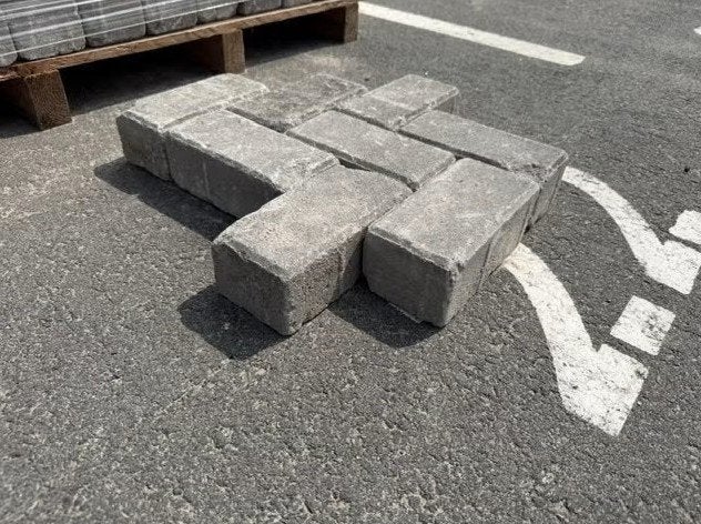 gebruikte betonklinkers op pallets gesorteerd 63,3 m2, Ophalen of Verzenden, Gebruikt, Beton, Klinkers