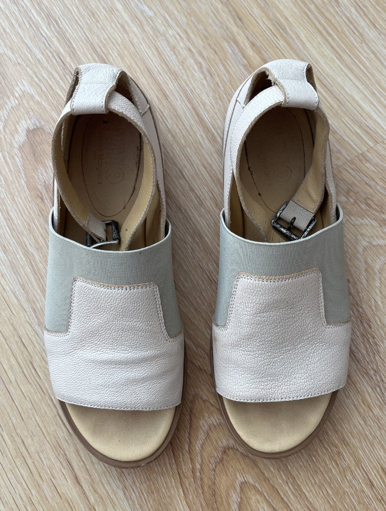 Instapper sandalen schoenen MM6 maat 39, Kleding | Dames, Sandalen of Muiltjes, Grijs, Gedragen, MM6 Maison Margiela