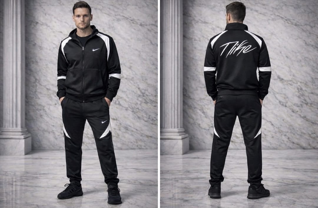 Nike Heren Trainingspak - Zwart/Wit - Diverse Maten, Kleding | Heren, Sportkleding, Zwart, Nieuw, Overige maten, Ophalen of Verzenden