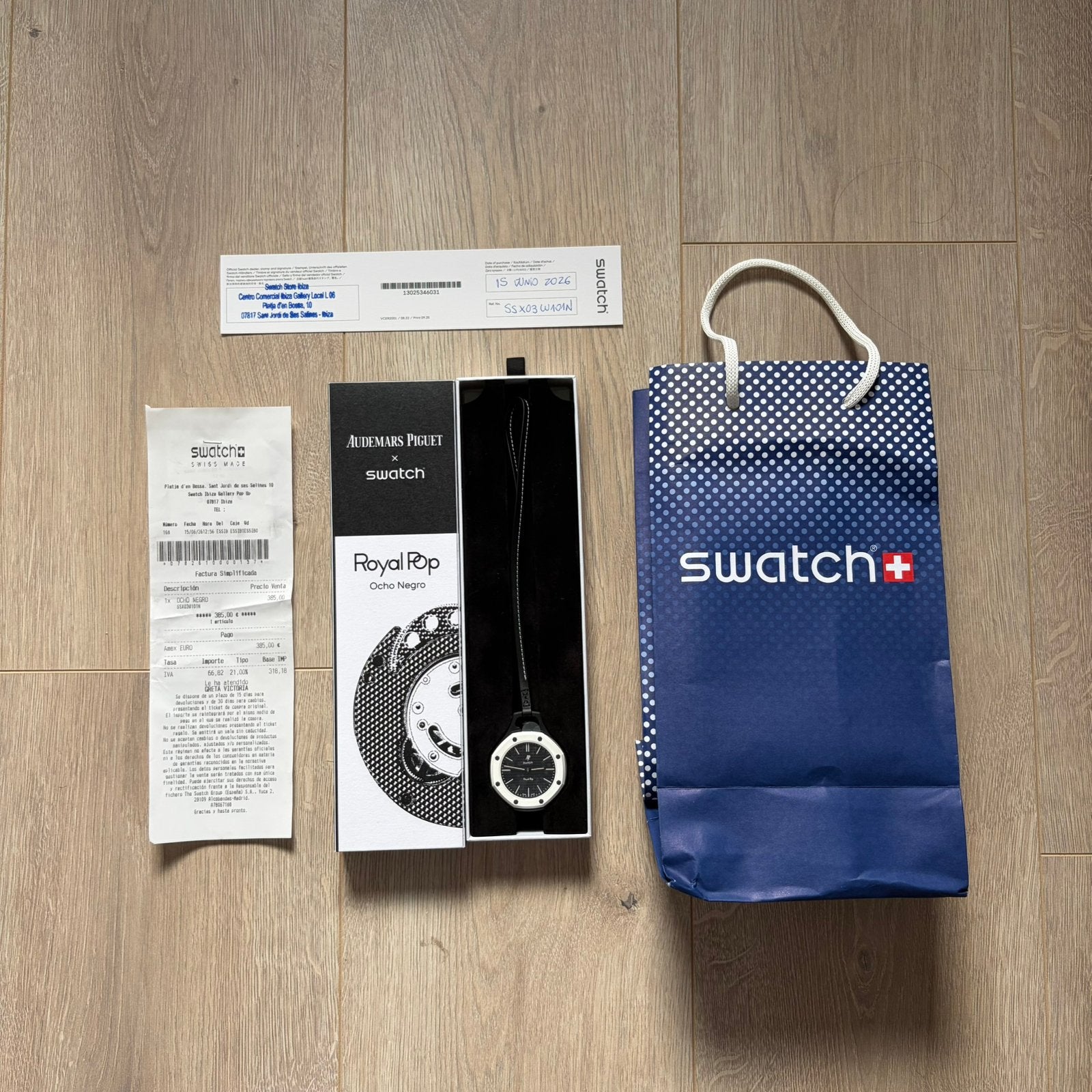 Swatch x Audemars Piguet, Ophalen of Verzenden, Nieuw, Kunststof, Swatch