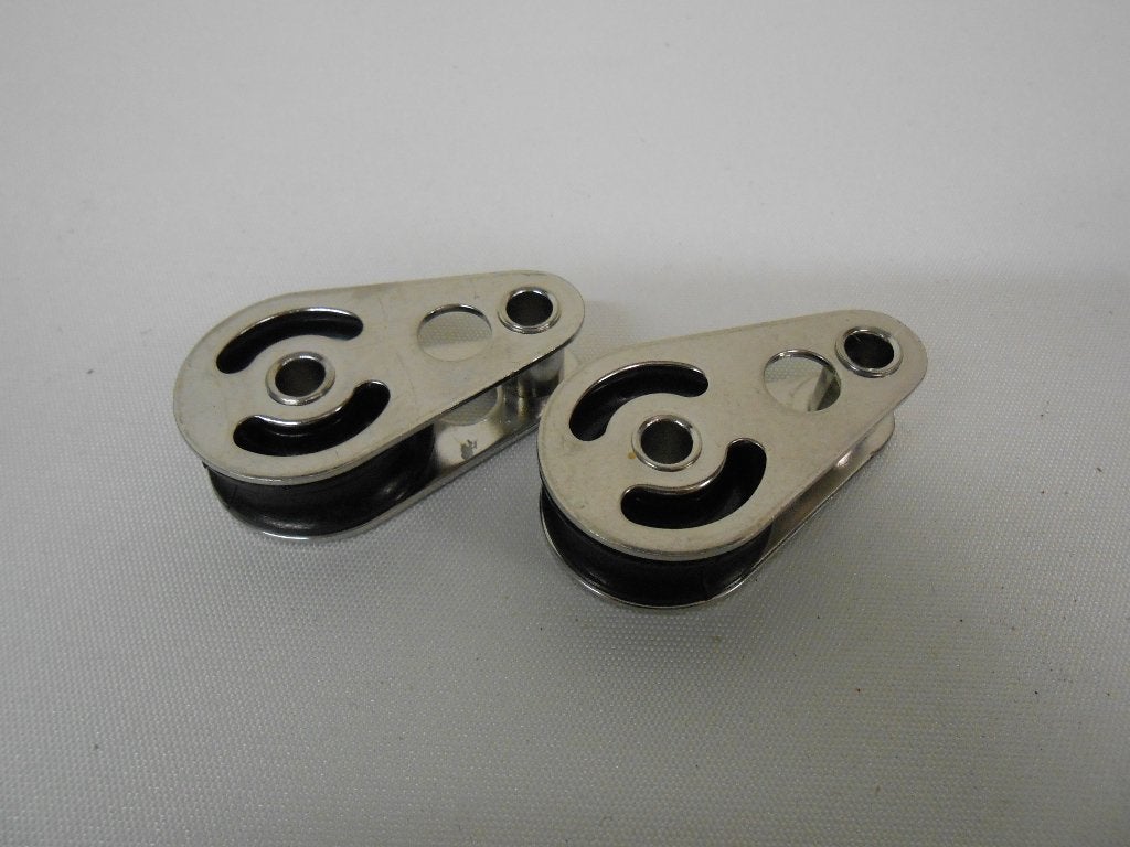 Mini enkelschijfs Blokje, Katrol, RVS, voor 6 - 8 mm lijn, Ophalen of Verzenden, Gebruikt, Lijn of Blok