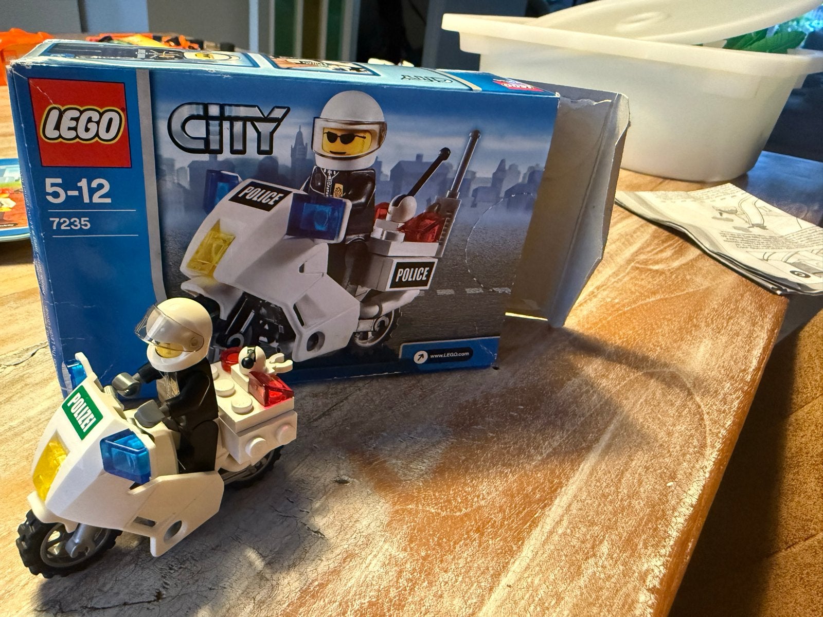LEGO City Politie Motor 7235 met doos en handleiding, Kinderen en Baby's, Speelgoed | Duplo en Lego, Lego, Ophalen of Verzenden