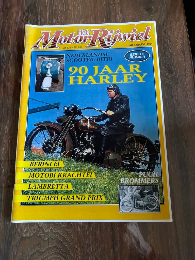 Het MotorRijwiel Nr. 1 Jan./Feb. 1993 - 90 Jaar Harley, Ophalen of Verzenden, Gelezen