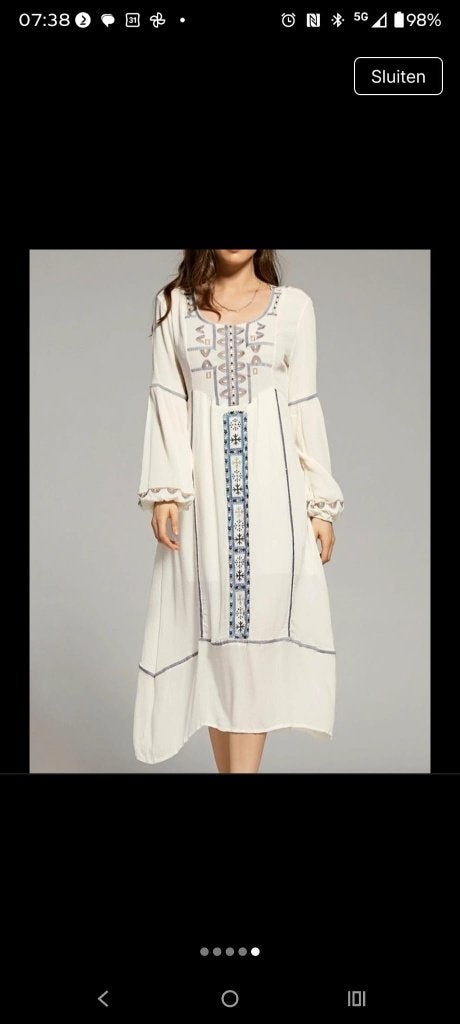 Free People Desert Winds Maxi Dress boho summer gypsy mt.S, Overige kleuren, Verzenden, Free People, Zo goed als nieuw