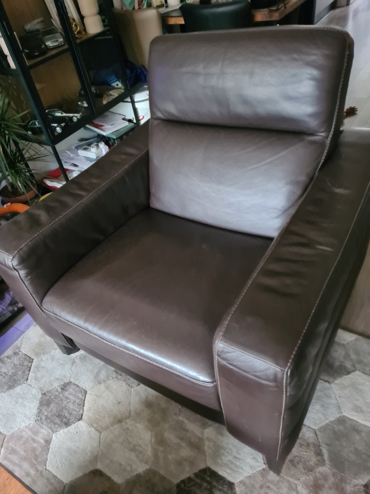 leren fauteuil natuzzi, Huis en Inrichting, Ophalen, Gebruikt, Modern klassiek, 75 tot 100 cm
