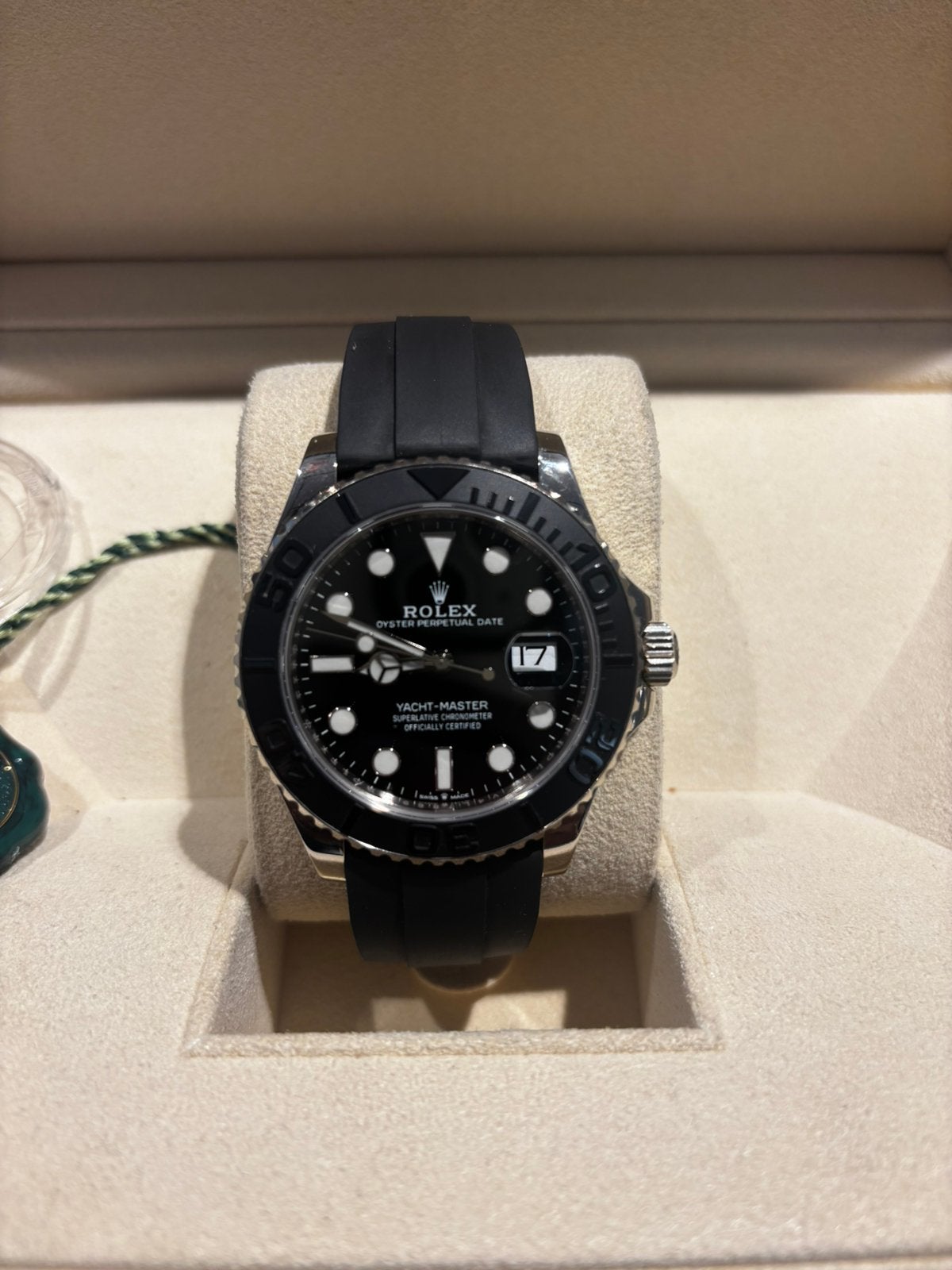 Rolex Yachtmaster 42 mm witgoud 2020 doos papieren, Sieraden, Tassen en Uiterlijk, Horloges | Heren, Ophalen, Rolex, Polshorloge