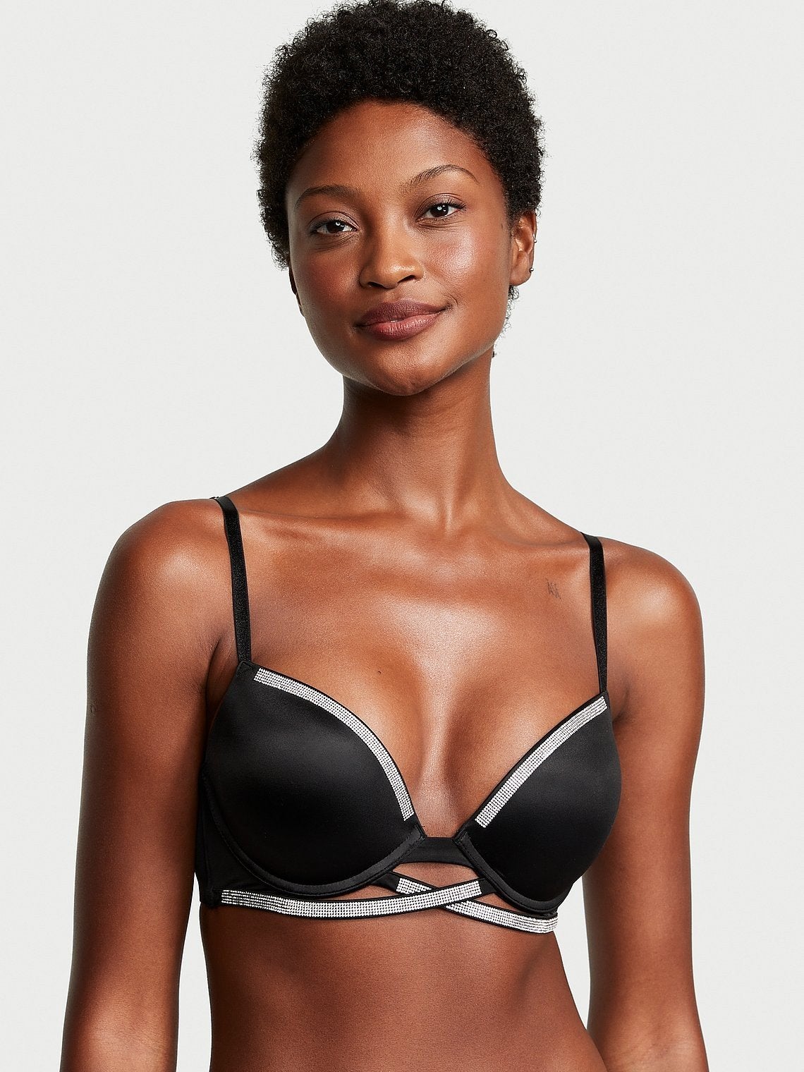 NIEUW: Victoria's Secret Shine BH 34D  - Zwart, Ophalen of Verzenden, Zwart, BH