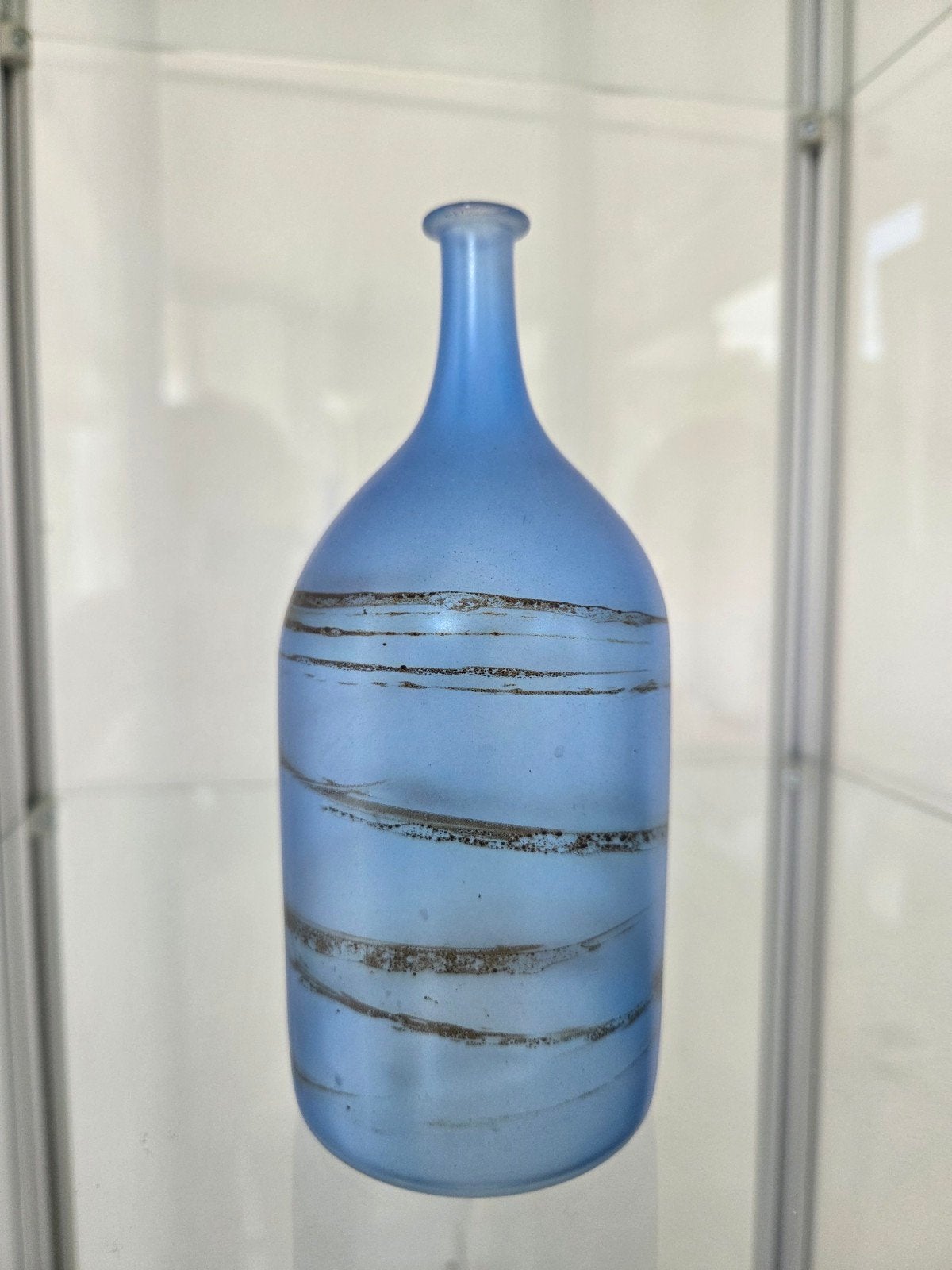 Decoratieve blauwe fles van kosta boda, Ophalen