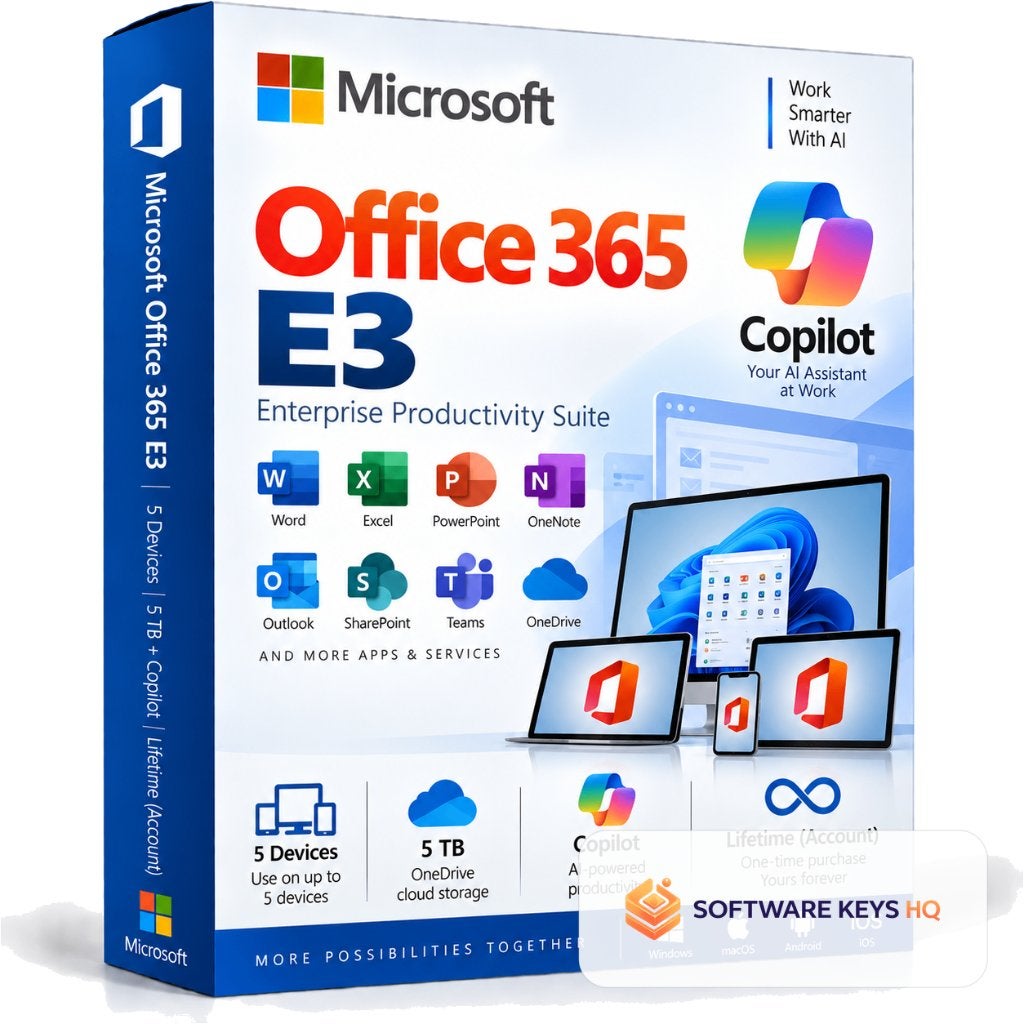 Office 365 E3 Account - 5 Apparaten - 5TB Opslag + Copilot, Ophalen of Verzenden, Excel