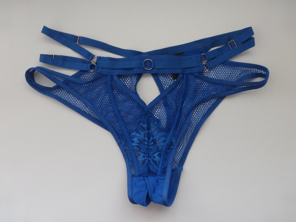 Mooie slip met open kruis van Hunkemöller, Kleding | Dames, Hunkemöller, Verzenden, Blauw, Slip